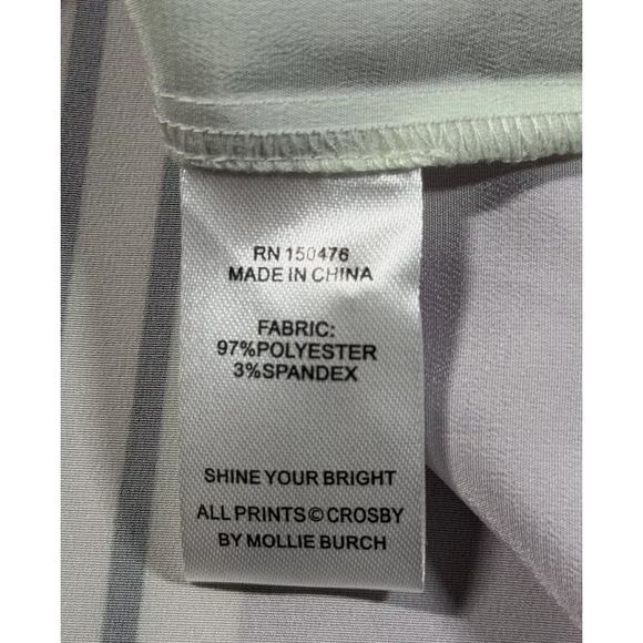 $182 CROSBY by Mollie Burch NELL Balloon Sleeve Button Front Shirt | XXL Multi - Picture 4 of 6